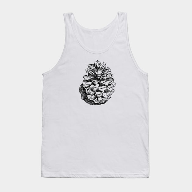 Pine cone print Tank Top by rachelsfinelines